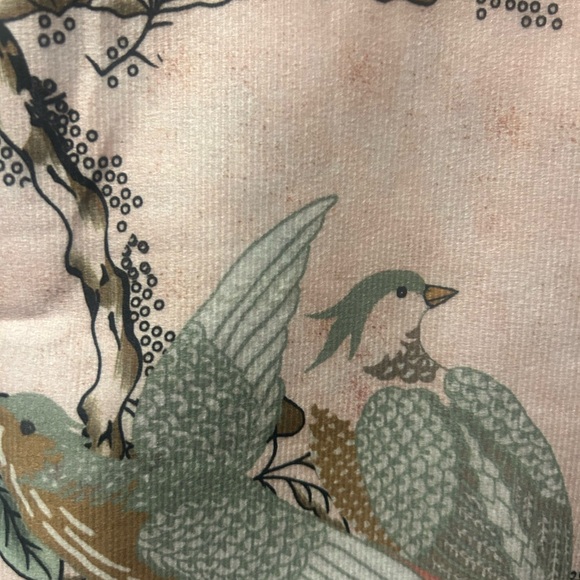 Callisto Home PEACOCK FLORAL Window Curtains 2 Panel 38x84 LIGHT BLUSH Pink - Picture 5 of 5